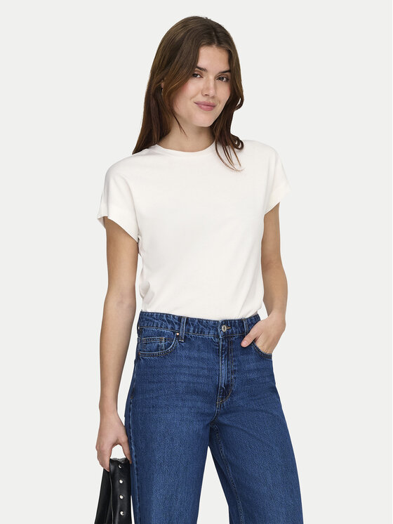 ONLY Tricou Erica 15308926 Alb Oversize