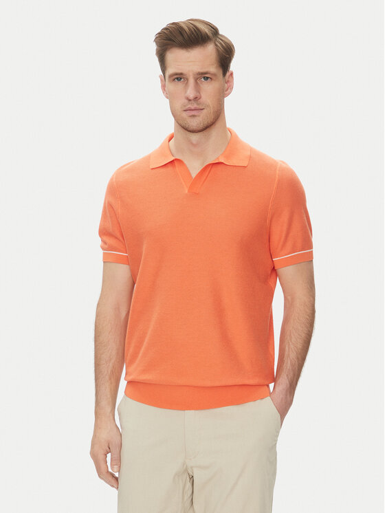 BOSS BOSS Polo marškinėliai H-Jianluca 50537654 Oranžinė Regular Fit