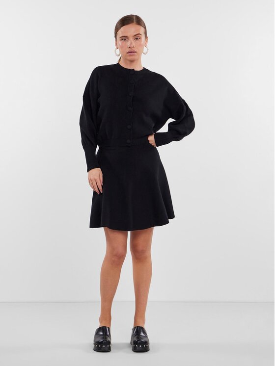 YAS YAS Strickjacke 26030699 Schwarz Regular Fit