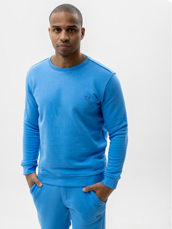 Jigga Wear Jigga Wear Komplet dresowy Komplet Dresowy Męski Niebieski Jigga Wear Simple Crown XXL Niebieski Regular Fit