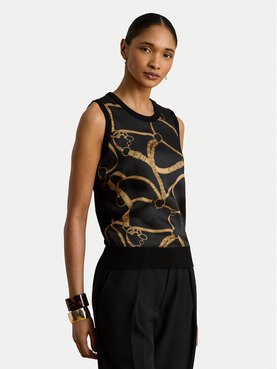 LAUREN RALPH LAUREN Bluză 200P13976001 Negru Regular Fit