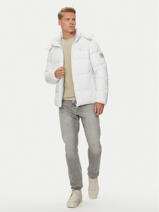Calvin Klein Jeans Calvin Klein Jeans Μπουφάν πουπουλένιο Essentials J30J325946 Λευκό Regular Fit