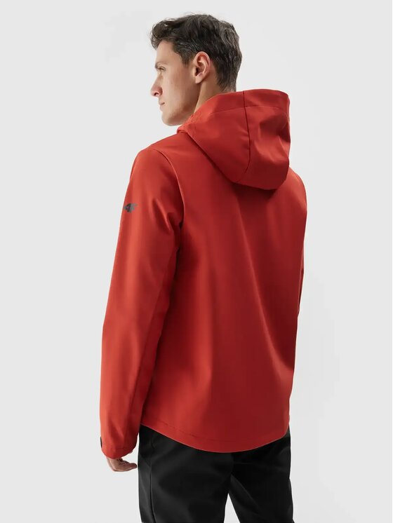 4F 4F Kurtka softshell 4FWAW24TSOFM283-61S Czerwony Regular Fit