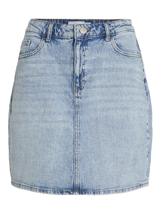 Vila Vila Jeans suknja Kaja 14084735 Plava Regular Fit