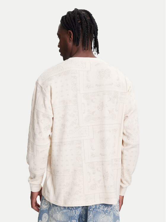 Karl Kani Karl Kani Majica dugih rukava Signature Paisley Waffle PD00005328 Bež Regular Fit