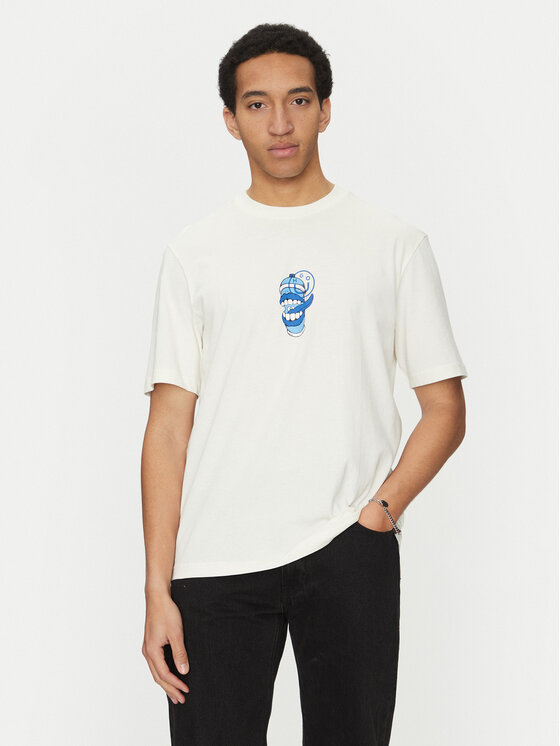 HUGO HUGO T-krekls Nutongo 50533391 Balts Regular Fit