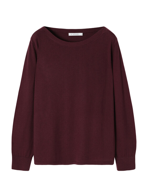 TATUUM TATUUM Sweter MOSS Bordowy Classic Fit