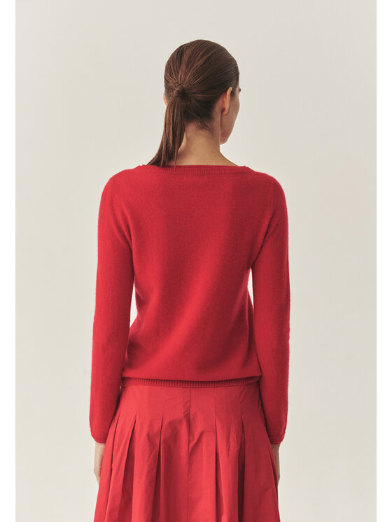 TATUUM Tatuum Sweter LEMON Czerwony Fitted Fit