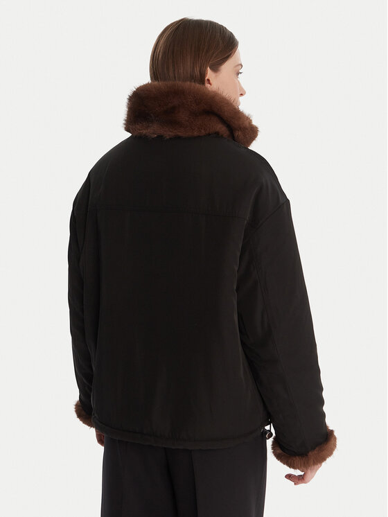 MAX&Co. MAX&Co. Кожено палто Azoto 2526086014200 Кафяв Regular Fit