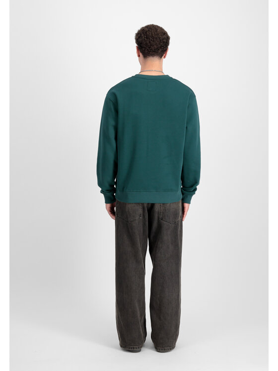 Alpha Industries Alpha Industries Bluza Basic Big Logo Sweatshirt Zielony Regular Fit