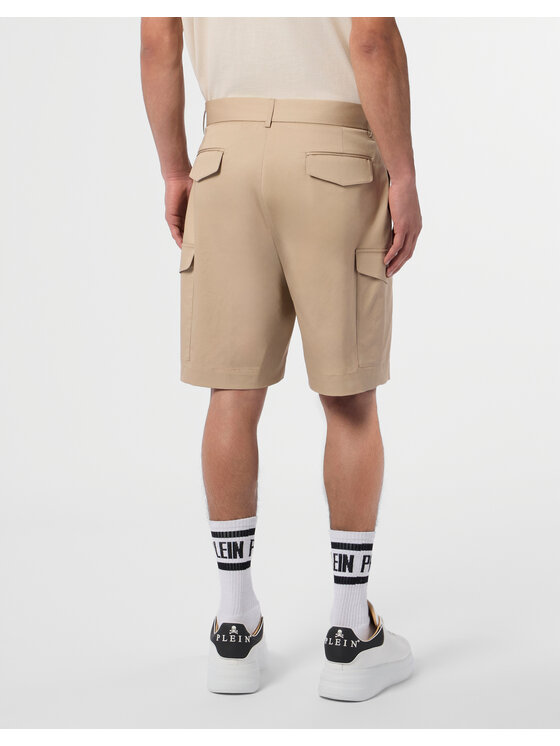 PHILIPP PLEIN PHILIPP PLEIN Szorty materiałowe 29928 Beżowy Regular Fit