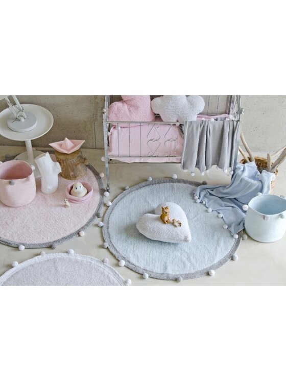 Lorena Canals Lorena Canals Dywan dziecięcy Dywan Bawełniany Bubbly Soft Pink Ø120 cm Różowy