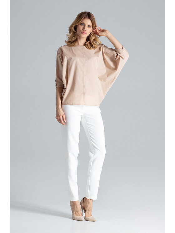FIGL FIGLFIGL Blusa M563 Beige Regular Fit