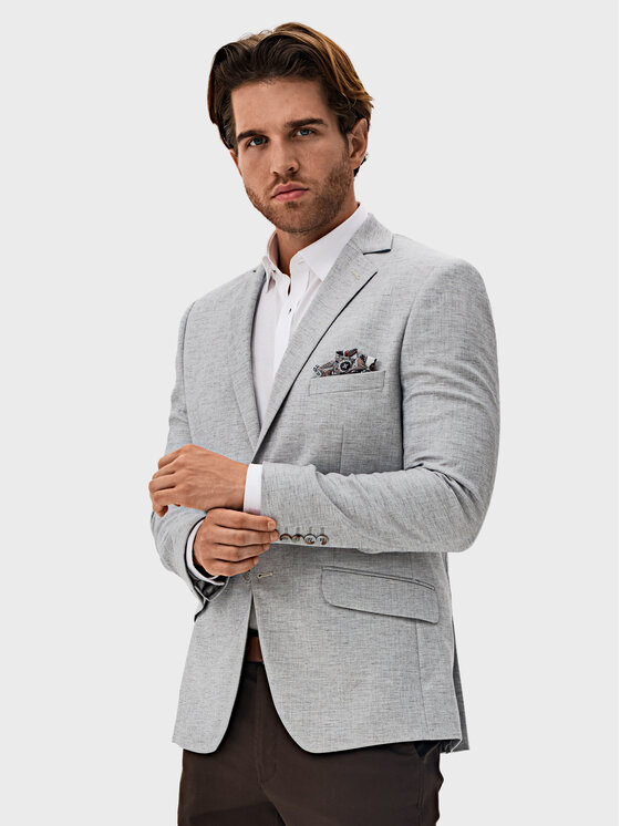 Evenemen Evenemen Marynarka Passa Szary Slim Fit