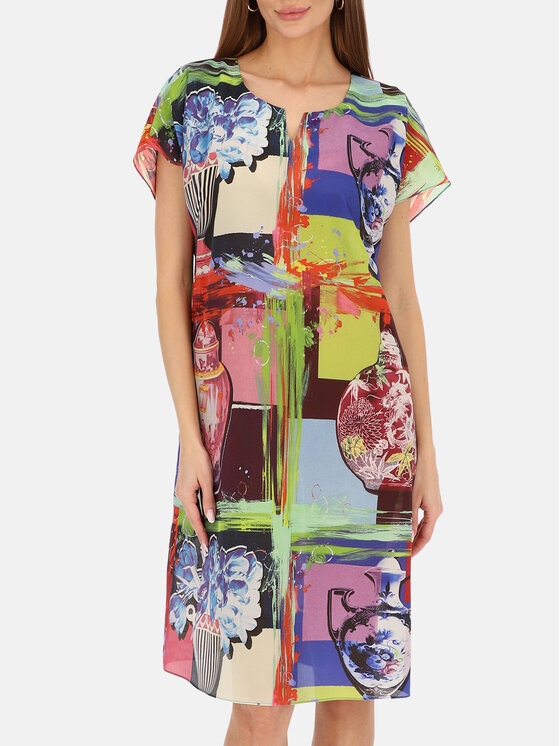L’AF L’AF Sukienka letnia Eliza Kolorowy Regular Fit