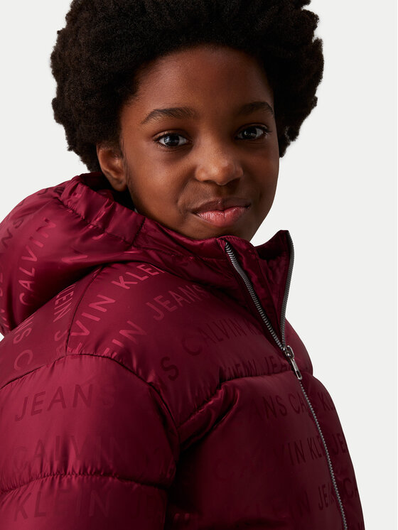 Calvin Klein Jeans Calvin Klein Jeans Giubbotto invernale Logo Aop IG0IG02730 Bordeaux Regular Fit