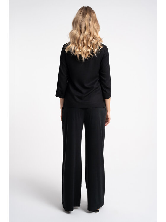 CLICK CLICK Bluzka 10-7004 Czarny Comfortable Fit