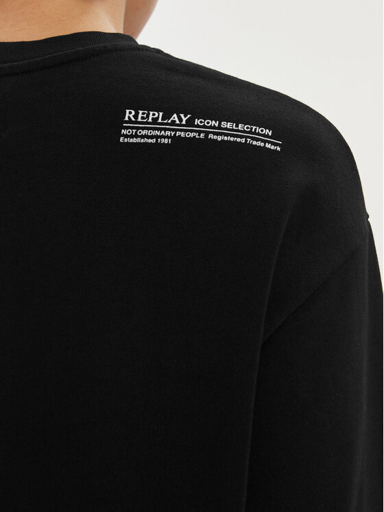 REPLAY Replay Суитшърт W3104B.000.23650P Черен Regular Fit