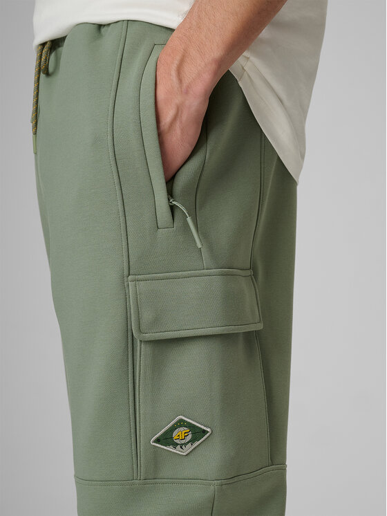 4F 4F Spodnie dresowe NATURE’S TRAIL Khaki Regular Fit