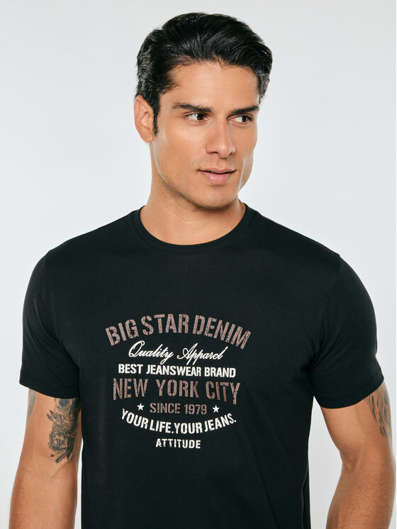 BIG STAR BIG STAR T-Shirt NEVISSER Czarny Basic Fit