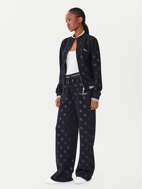 Guess Guess Παντελόνι φόρμας V5BB00 K1902 Μαύρο Wide Leg