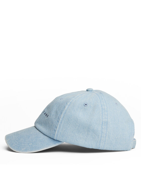 Tommy Jeans Tommy Jeans Cepure ar nagu Linear Denim Cap AW0AW17912 Gaiši zils