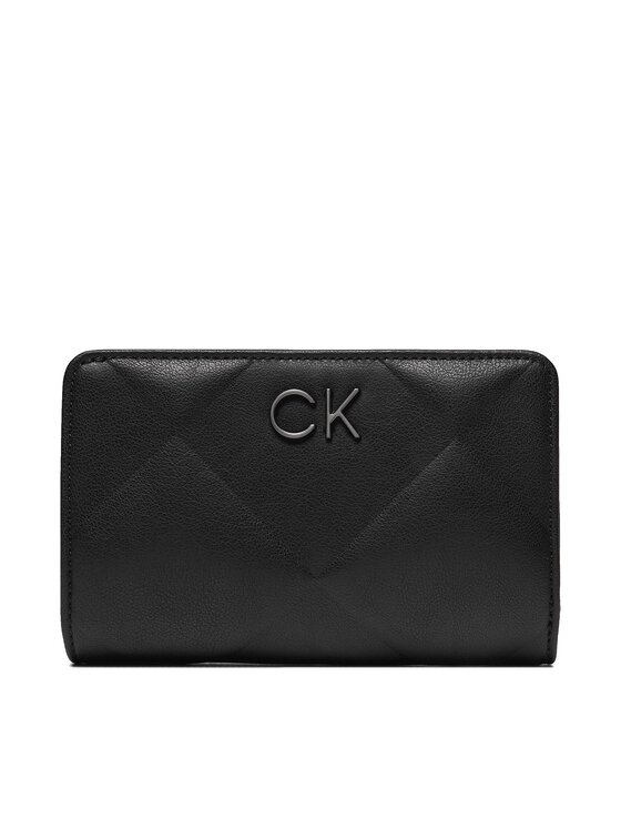 Calvin Klein Calvin Klein Große Damen Geldbörse Re-Lock Quilt Bifold Wallet K60K611374 Schwarz