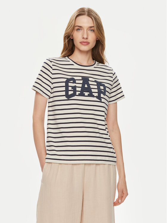 Gap T-krekls 871061-00 Bēšs Regular Fit