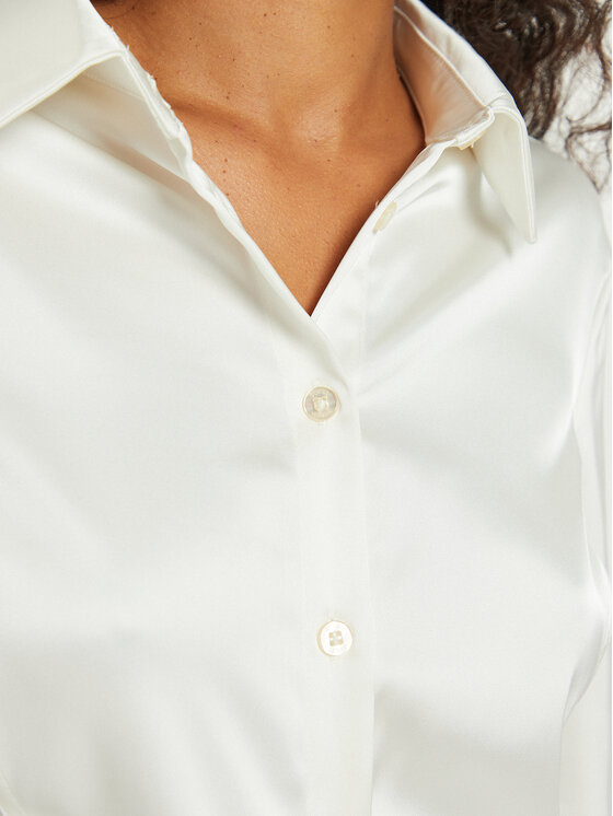 Guess Guess Hemd Fernanda W3BH66 WFQC2 Écru Regular Fit