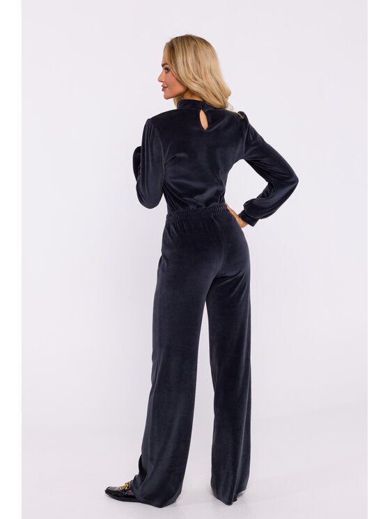 Made of Emotion Made of Emotion Culottes nohavice M830 Čierne rhodiované Wide Leg