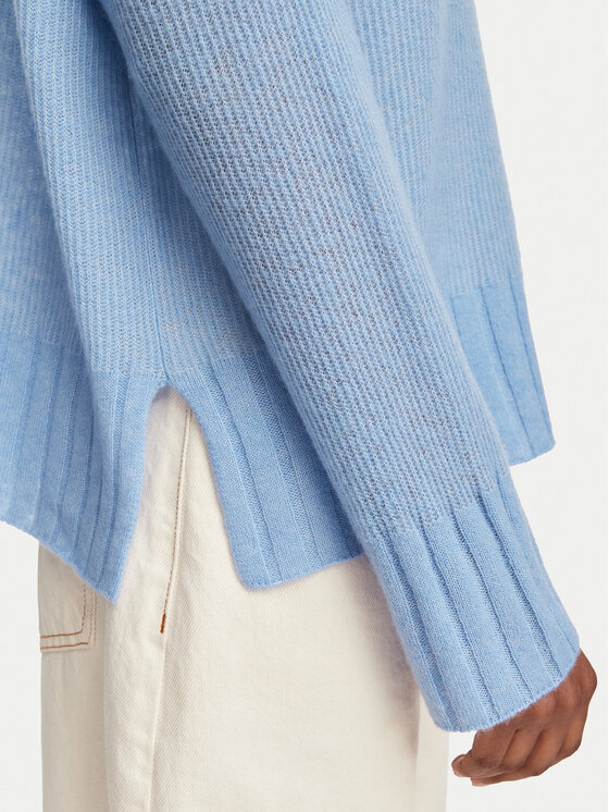 MAX&Co. MAX&Co. Sweter Stampa 2626366091200 Niebieski jasny Oversize