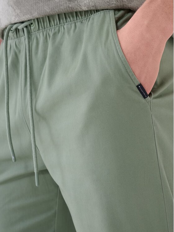 4F 4F Bavlnené nohavice 4FWSS25TTROM0999-44S Zelená Regular Fit