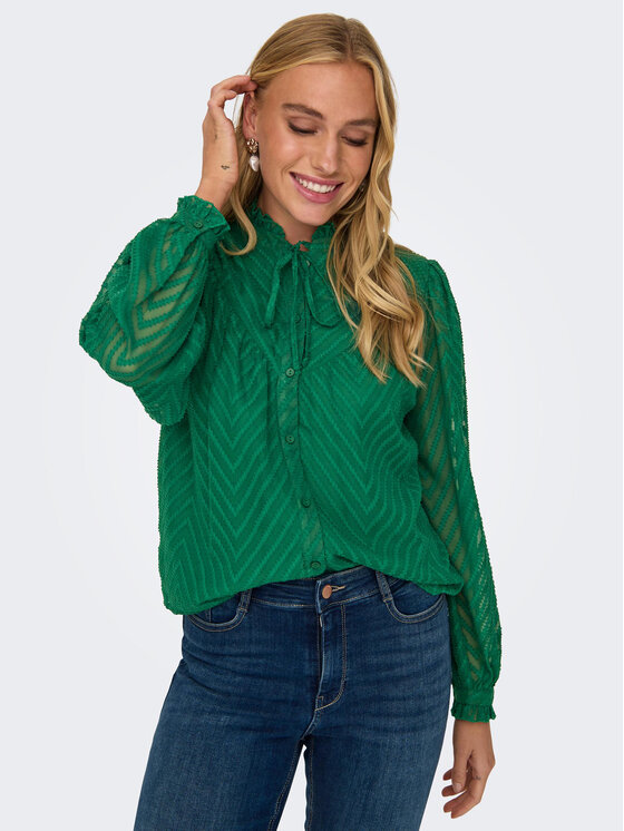 JDY JDY Košulja Gretha 15306183 Zelena Regular Fit