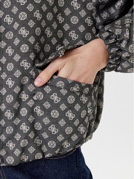 Guess Guess Prechodná bunda V5YL02 WH492 Čierna Regular Fit