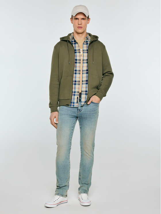 BIG STAR BIG STAR Bluza WLADORH Zielony Basic Fit