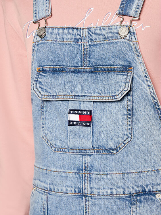 Tommy Jeans Vestito di jeans Cargo Dungaree DW0DW10107 Blu Regular Fit •  Modivo.it