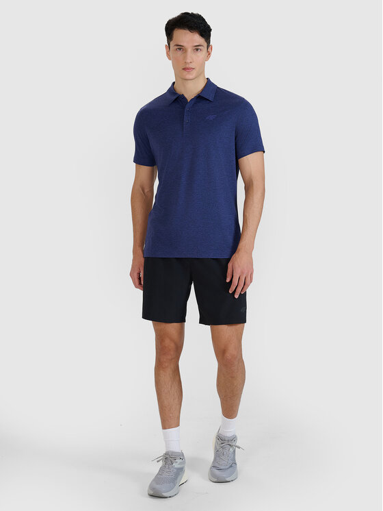 4F 4F Polo MULTI ACTIVE Granatowy Regular Fit