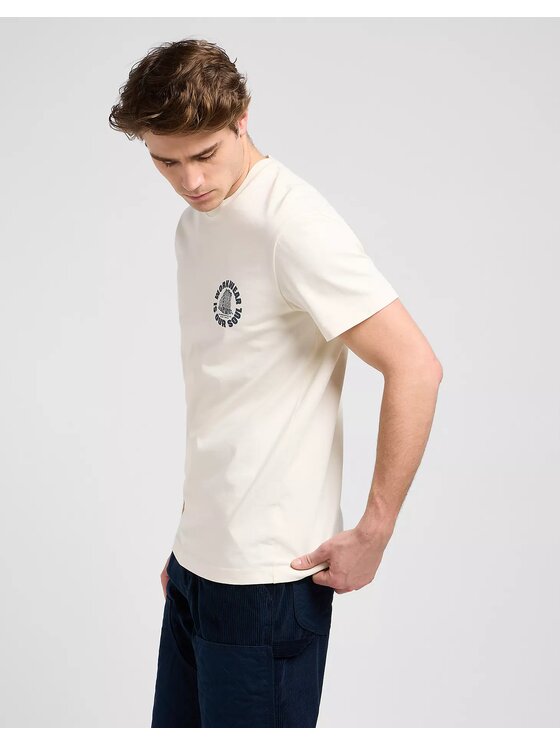 Lee Lee T-Shirt WW GRAPHIC TEE Biały Relaxed Fit
