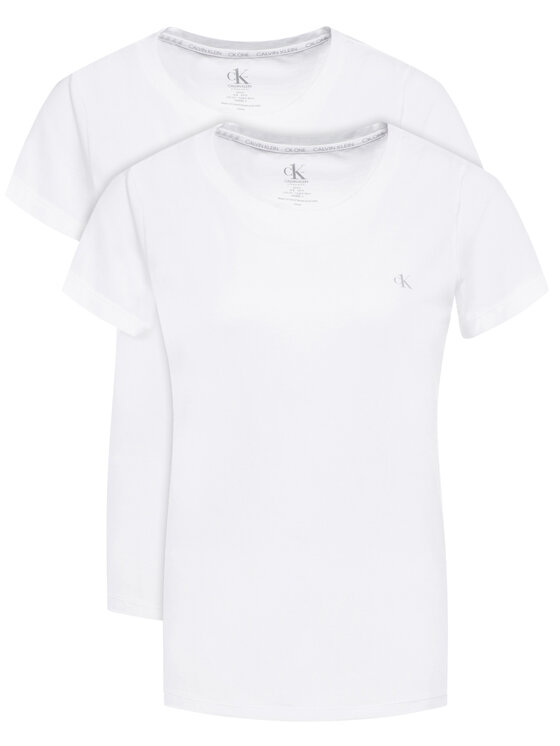 Calvin Klein Underwear 2 marškinėlių komplektas Lounge 000QS6442E Balta Regular Fit