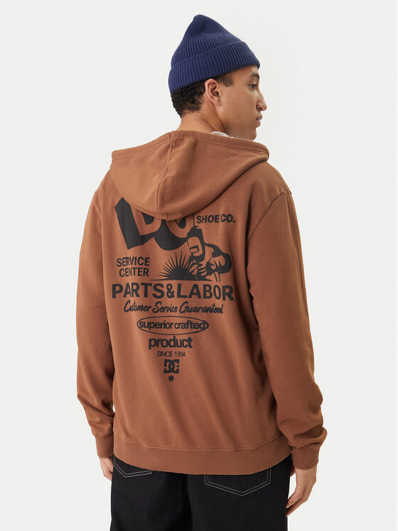 DC Shoes DC Shoes Pulóver Parts Dep EDYSF03257 Barna Regular Fit