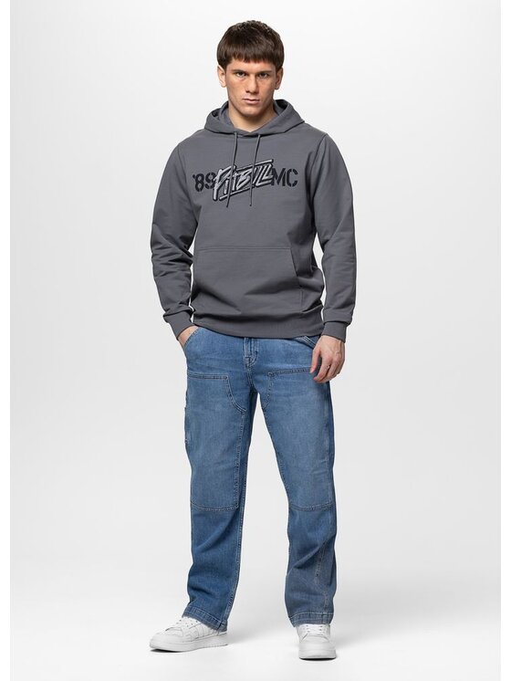 PITBULL PITBULL Bluza MC Szary Regular Fit