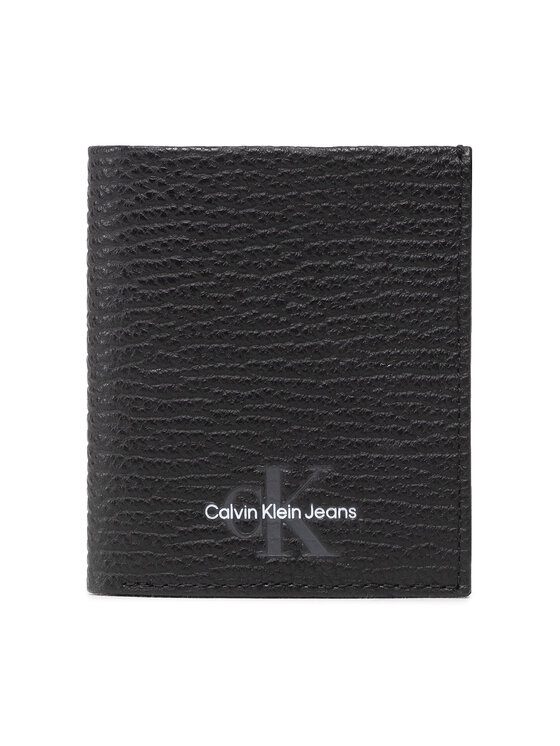 Calvin Klein Jeans Portofel Mic pentru Bărbați Mono Textured Small N/S Trifold K50K509499 Negru