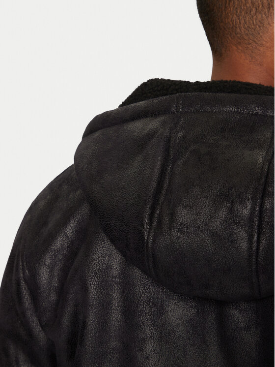 EA7 Emporio Armani EA7 Emporio Armani Jacke aus Kunstleder 6DPBA5 PN54Z 1200 Schwarz Regular Fit