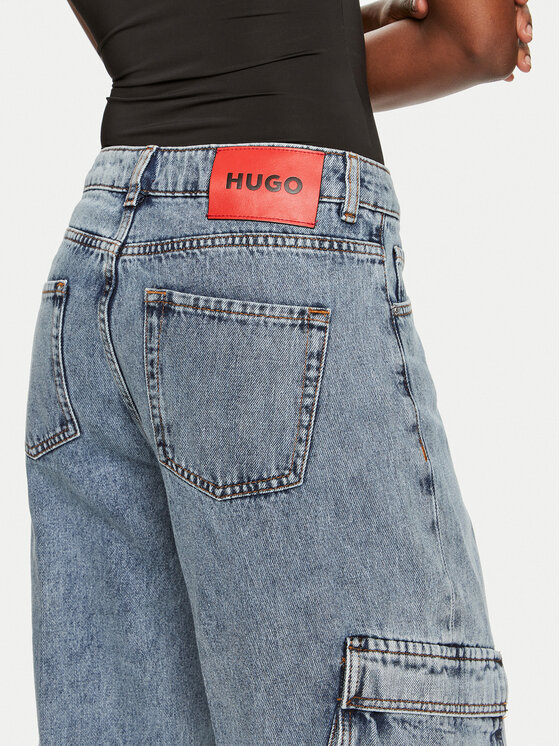 HUGO Hugo Jeansy Gemanda 50519907 Niebieski Wide Leg