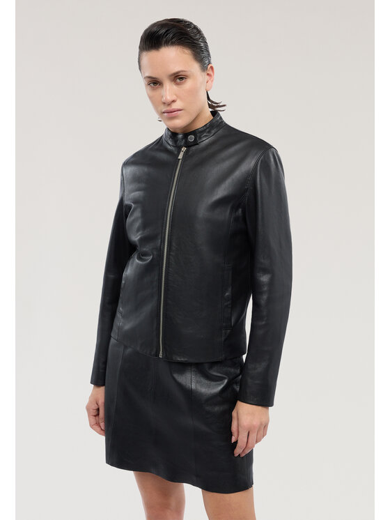 Trussardi Trussardi Giacca di pelle R358A000770N033 Nero Regular Fit