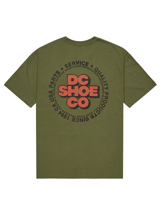 DC Shoes DC Shoes T-shirt Work Circle EDYZT04369 Zelena Regular Fit
