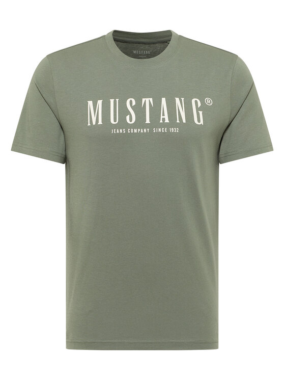Mustang Mustang Marškinėliai Austin 1016853 Žalia Regular Fit