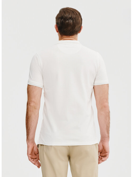 Pako Lorente Pako Lorente Polo P25SF-TX-004 Biały Classic Fit