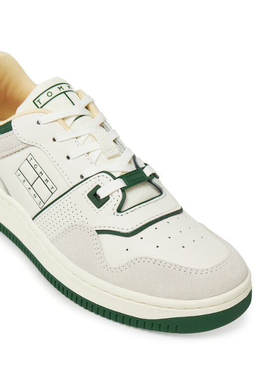 Tommy Jeans Tommy Jeans Sneakers Tjw Retro Basket Washed Suede EN0EN02773 Alb