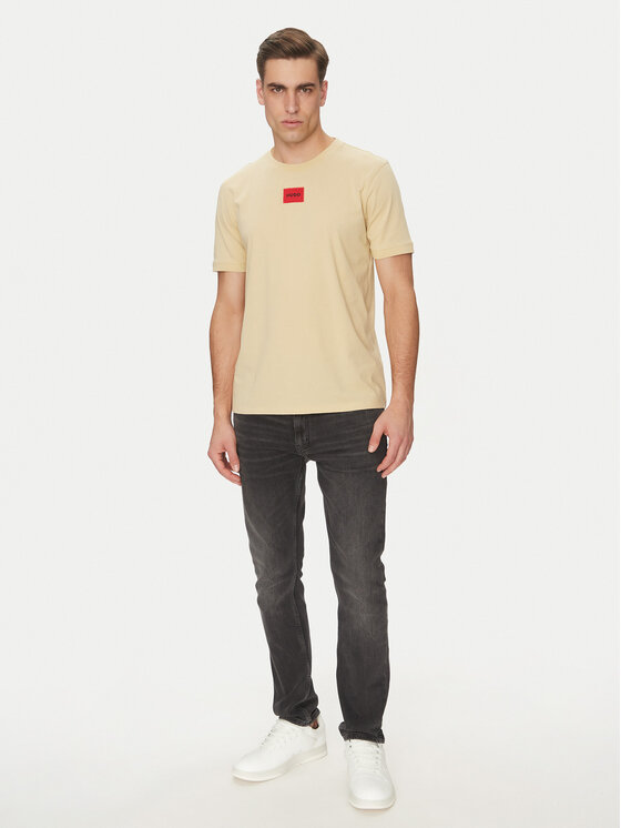 HUGO HUGO T-shirt Diragolino212 50447978 Bež Regular Fit